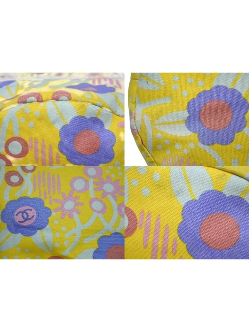 Chanel Flower Rope CC Logo Tote Bag Canvas Multicolor